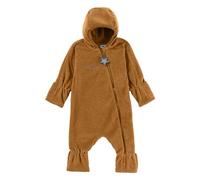 Sterntaler Baby Overall Fleece Unisex - Jumpsuit aus Microfleece Stickerei, Reißverschluss, sowie Hand- und Fußstulpen - goldbraun, 56
