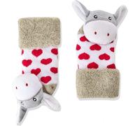 Sterntaler Baby-Rasselsöckchen Esel weiss