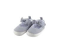 Sterntaler Baby Sandalen Streifen - Mädchen Sandale aus Canvas mit maritimem Streifen - Kleinkind Sommer Schuhe mit Klettverschluss, Frotteefutter und rutschfester Sohle, weiß, Größe 18