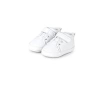 Sterntaler Baby Schuhe uni - Unisex Babyschuhe aus Kunstleder mit Klettverschluss - Knöchelhohe Krabbelschuhe mit rutschfester Sternensohle - Größe 16, Farbe weiß