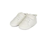 Sterntaler Baby Schuhe uni - Unisex Babyschuhe aus Kunstleder mit Klettverschluss - Knöchelhohe Krabbelschuhe mit rutschfester Sternensohle - Größe 20, Farbe weiß