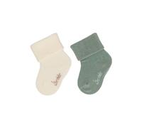 Sterntaler Baby -Socken 2er Pack Rippe Umschlag für Jungen - Babysocken mit Rippenmuster und Umschlag - Erstlingssocken für warme Babyfüße - ecru, 18