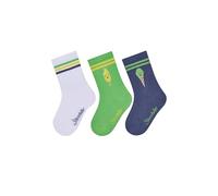 Sterntaler Baby Socken 3er Pack Eis - Lange Baby- und Kinder-Socken im 3er Pack mit Umschlag, Innenfrottee, Ringel-, Eis am Stiel- & Eiswaffel-Motive, Weiß, Größe 26