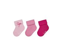 Sterntaler Baby Socken 3er Pack Flamingo - Baby- und Kinder Socken im 3er Pack mit Umschlag, Innenfrottee, Flamingo-Motiv, Rippenmuster, Uni, Puderrosa, Größe 18