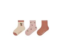 Sterntaler Baby Socken 3er Pack Kaktus - Baby- und Kinder-Socken im 3er Pack mit Umschlag, Innenfrottee, Kaktus-, Blumen- & Rippen-Motive, Cremeweiß, Größe 30