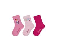 Sterntaler Baby Socken 3er Pack Tukan - Baby- und Kinder-Socken im 3er Pack mit Umschlag, Innenfrottee, Tukan-, Blumen- & Rippen-Motive, Perlrosa, Größe 18