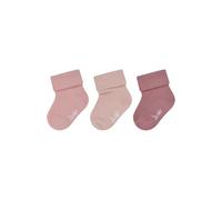 Sterntaler Baby Socken 3er Pack uni - unisex Baby Socken mit Umschlag - hautfreundlich und feuchtigkeitsregulierend - mit elastischem Umschlagsbund - staubrosa, Größe 16