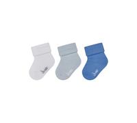 Sterntaler Baby Socken 3er Pack Uni - Unisex Babysocken mit Umschlag, hoher Viskoseanteil aus Bambuszellstoff, hautfreundlich, feuchtigkeitsregulierend