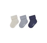 Sterntaler Baby Socken 3er Pack Uni - Unisex Babysocken mit Umschlag, hoher Viskoseanteil aus Bambuszellstoff, hautfreundlich, feuchtigkeitsregulierend