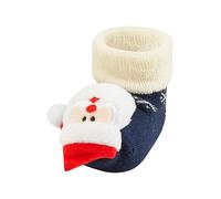 Sterntaler Baby Socken Unisex Rasselsocken - weiche Baumwollsocken mit Umschlag, Innenfutter und Nikolaus-Motiv - mit Rassel - marine, Größe 16