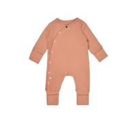 Sterntaler Baby Spieler aus Rippjersey - Playsuit in Wickeloptik mit Druckknöpfen - Langarm Overall mit Kratzschutz Umschlagbündchen - Mädchen Strampler - Babykleidung ab Geburt - lichtbraun, Gr. 68