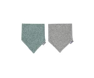 Sterntaler Baby Unisex Baby Halstuch Halstuch Doppelpack Frottee - Halstuch Baby, Dreieckstuch Baby - aus Baumwolle - dunkelgrün