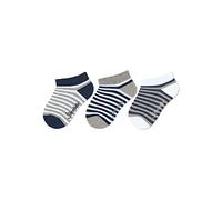 Sterntaler Baby Unisex Baby Socken Sneaker-Söckchen 3er Pack Ringel - Socken Baby, Babysöckchen, Babysocken - aus Baumwolle - marine, 18