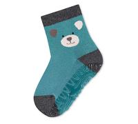 Sterntaler Baby Unisex Fliesen Socken Baby Antirutschsocken Fli Fli AIR Eisbär Elia - Fliesen Rutsch Socken Baby - dunkeltürkis, 17/18