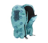 Sterntaler Baby Unisex Kinder Fäustel Bär Tatzen Handschuh - Baby Fäustlinge - wasserdicht aus Funktionsmaterial - dunkeltürkis, 2