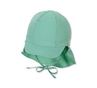 Sterntaler Baby Unisex Schirmmütze Baby Schirmmütze mit Nackenschutz - Schirmmütze Baby, Baby Mützen - aus Baumwolle - mittelgrün, 45