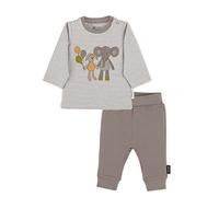Sterntaler Baby Unisex Set Shirt und lange Hose Set Langarm-Shirt und Hose Elefant Eddy - Langarmshirt Kinder, Kindershirt - grau, 56