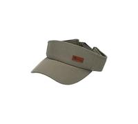 Sterntaler Baby Unisex Sonnenschild Kinder Sonnenschild Canvas Leder - Schirmmütze, Sonnenhut, Babymütze mit Klett - waschbar - dunkelgrün, 49