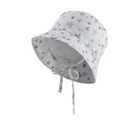 Sterntaler Babyhut Schmetterlinge mit Größenregulierung - Mädchen Babyhut mit Bindeband - Sonnenhut aus Baumwolle mit UV -Schutz 30 für optimalen Sonnenschutz - weiß, 49