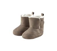 Sterntaler Babyschuh aus Kunstleder mit Klettverschluss und rutschfester Sohle, Unisex - gefüttert mit Teddyflausch und aus langlebigem Material, braun,19-20