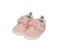 Sterntaler Babyschuh Herz für Mädchen aus Kunstleder und Glanzgewebe - Materialmix mit Herzen - Babyschuhe mit elastischer Glitzer Schnürung