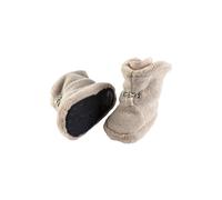 Sterntaler Babystiefel aus Microfleece Unisex - Baby Schuhe mit rutschfester Sohle & Kordelstopper - Babyschuhe aus Teddyflausch+Stretch, beige, 22