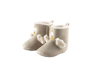 Sterntaler Babystiefel Ente Edda, Mädchen - Baby Schuhe mit aufgenähter und rutschfester Sohle - Klettverschluss - gefüttert mit Teddyflausch, beige, 18