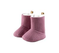 Sterntaler Babystiefel Strick Mädchen - Babyschuhe mit aufgenähter und rutschfester Sohle - Klettverschluss - aus weichem Jersey in Strickoptik, gefüttert mit Teddyflausch, perlrosa, 16