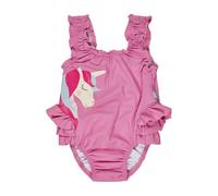 Sterntaler Badeanzug Einhorn - Baby- & Kinder-Badeanzug aus Bademodenstoff mit Elasthan, Einhorn-Druck, Rüschen, Windeleinsatz, UV-Schutz 50+, perlrosa, Größe 92