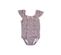 Sterntaler Badeanzug mit Herzchen Print - UV-Schutz 50+ Schwimmanzug mit Windeleinsatz röße 86/92 - Badebekleidung für Mädchen mit Zierschleife, pastellviolett, Größe 116