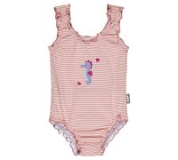 Sterntaler Badeanzug Seepferdchen - Baby- & Kinderbadeanzug aus Elasthan-Bademodenstoff, Seersucker-Optik, Seepferdchen-Druck, UV-Schutz 50+, zartrosa, Größe 116