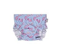 Sterntaler Badehose Regenbogen - Leichte Baby- & Kinderschwimmhose aus Bademodenstoff mit Elasthan, Regenbogen-Muster, Volants, Kordelzug und UV-Schutz 50+ - Hellblau, Größe 92