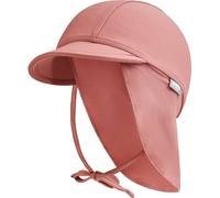 Sterntaler Schirmmütze Nacken Uni - Baby- und Kinder Mütze mit Nackenschutz und Bindeband - UV-Schutz 50+ Bademütze - Kopfbedeckung Schwimmbad und Strand - Unisex Bademode - Rosenholz, Größe 47