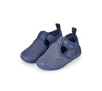 Sterntaler Badeschuhe Uni - Baby Aquaschuhe - Unisex Strand Slipper mit flexibler Sohle - schnelltrocknend & leicht - Ideal für Strand & Schwimmbad - Kinder Bademode - Farbe blau, Größe 28