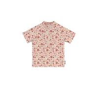 Sterntaler Badeshirt Kurzarm Blumen Print - UV-Schutz 50+ Schwimmshirt mit Stehkragen - Mädchen UV Shirt mit Reißverschluss vorne - Baby Badebekleidung, Bademode, Ecru, Größe 116