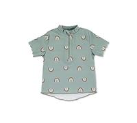 Sterntaler Badeshirt Kurzarm Regenbogen Print - UV-Schutz 50+ Schwimmshirt mit Stehkragen - Mädchen UV Shirt mit Frontreißverschluss und Kinnschutz - Baby Badebekleidung