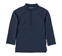 Sterntaler Badeshirt langarm uni - UV-Schutz 50+ Schwimmshirt - Unisex Beachwear schnelltrocknend - Kinder Rashguard mit Reißverschluss & Kinnschutz - marine, Größe 104