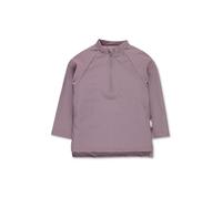 Sterntaler Badeshirt langarm uni - UV-Schutz 50+ Schwimmshirt - Mädchen Beachwear schnelltrocknend - Kinder Rashguard mit Reißverschluss & Kinnschutz - blasslila, Größe 116
