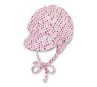 Sterntaler Ballonmütze für Mädchen mit Bindebändern, Ohrenklappen und Pünktchenmuster, Alter: 6-9 Monate, Größe: 45, Weiß