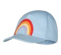 Sterntaler Basecap Regenbogen - Basecap aus Baumwoll-Canvas mit Regenbogen-Design, elastischem Gummizug, pflegeleicht und ideal für sonnige Tage - Hellblau, Größe 55