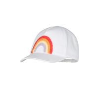 Sterntaler Basecap Regenbogen - Basecap aus robustem Baumwoll-Canvas mit Regenbogen-Design und elastischem Gummizug, idealer Sonnenschutz für Kinder - Weiß, Größe 51