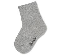 Sterntaler Basic Socken Kinder uni - weiche Baby- und Kinderstrümpfe mit hohem Baumwollanteil - bequeme Alltagsstrümpfe im schlichten Design - silber meliert, Gr. 30