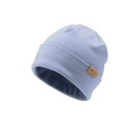 Sterntaler Beanie aus feiner Strickware - Zeitlose Unisex Mütze mit Umschlag - Verschiedene Tragevarianten - bequem und elastisch - samtblau, Größe 49