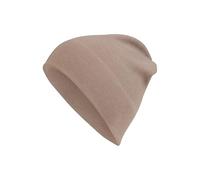 Sterntaler Beanie aus Sweat mit Flauschiger Rückseite - lässige Unisex Mütze für Jungen und Mädchen - bequem und elastisch - Sand, Größe 55