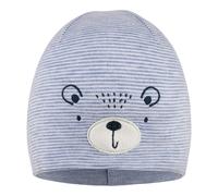 Beanie Bärgesicht mit Streifen Kinder Sterntaler himmelblau Gr. 49 cm
