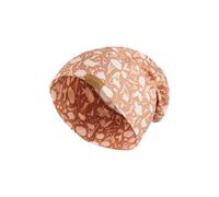 Sterntaler Beanie floral - Modische Baby Mütze aus Flammgarn Jersey mit Allover Druck - Mädchen UV-Schutz 50+ Beanie Mütze - variabel tragbar - Baby und Kinder Übergangsmütze, lichtbraun, Größe 51
