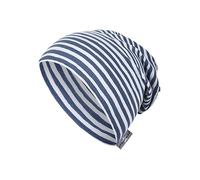 Sterntaler Baby Unisex Slouch-Beanie Streifen Mütze - Aus Bedrucktem Singlejersey Mit Streifen - Mittelblau, 45