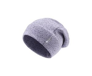 Sterntaler Beanie mit Allover Pünktchen - Mädchen Slouch Beanie - Kinder Mütze aus wärmendem Sweat-Stoff - blasslila, 49