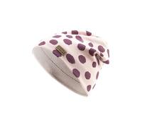 Sterntaler Beanie mit Polka Dots - Mädchen Slouch Beanie aus Sweat-Stoff mit Flauschiger Innenseite - Kinder Übergangsmütze - mattrosa, 55