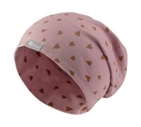 Sterntaler Beanie mit UV-Schutz Herzen 45 altrosa